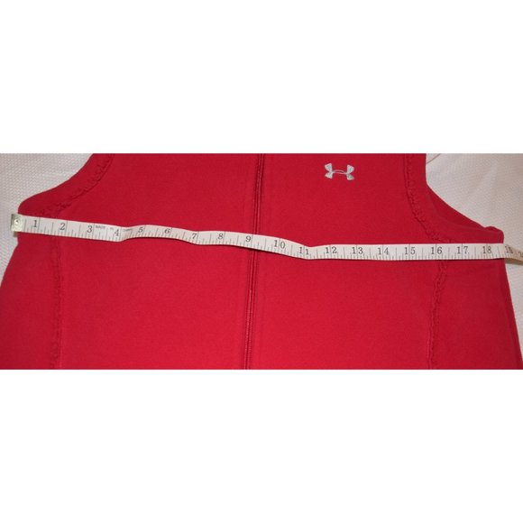 Under Armour Red Fleece Vest Size M - Picture 4 of 8